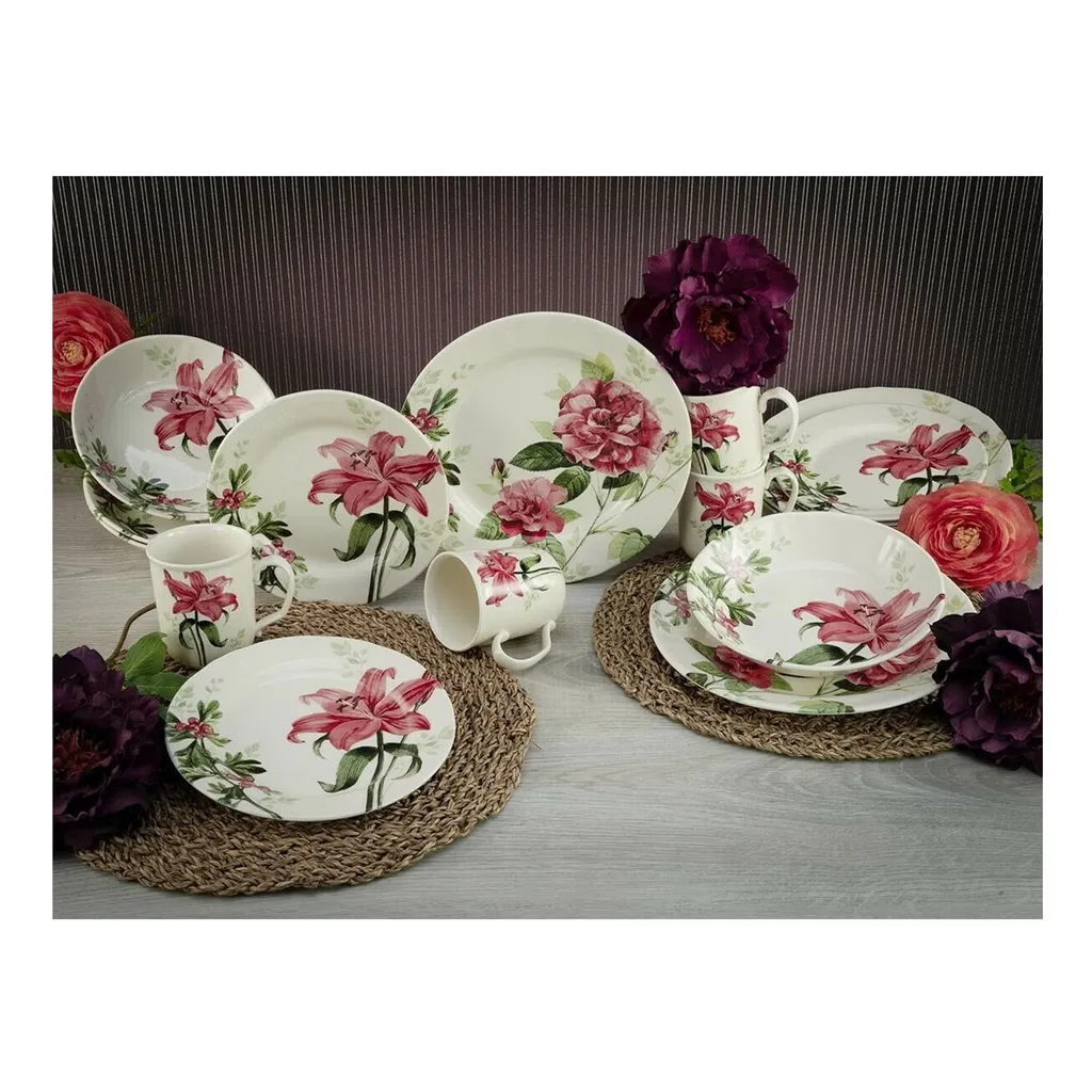 CreaTable 22445 Kombiservice Rosemary Für 4 Personen, Steingut, Mehrfarbig (1 Set, 16-teilig) 3 CreaTable 22445 Kombiservice Rosemary Für 4 Personen, Steingut, Mehrfarbig (1 Set, 16-teilig) – Bild 3