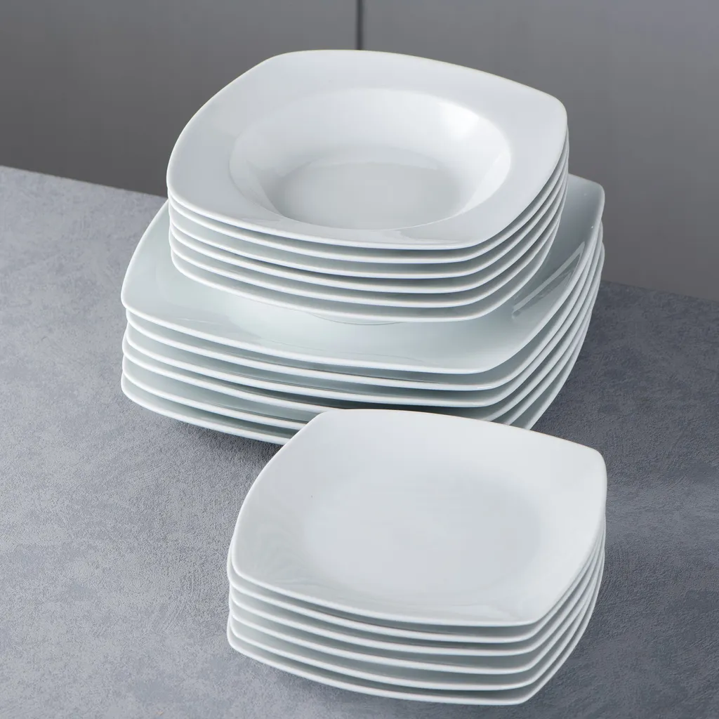 MALACASA, Serie Julia, 36 Tlg. Set Porzellan Geschirrset Tafelservice Mit Kuchenteller, Flachteller Und Suppenteller Für 12 Personen 7 MALACASA, Serie Julia, 36 Tlg. Set Porzellan Geschirrset Tafelservice Mit Kuchenteller, Flachteller Und Suppenteller Für 12 Personen – Bild 7