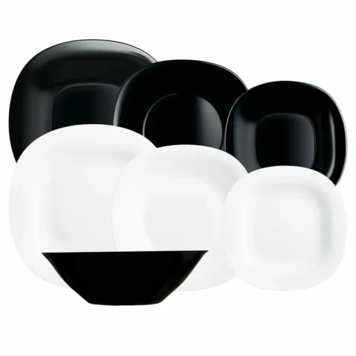 Geschirr Luminarc Carine Glas Schwarz-Weiß (19 Pcs) – Bild 19