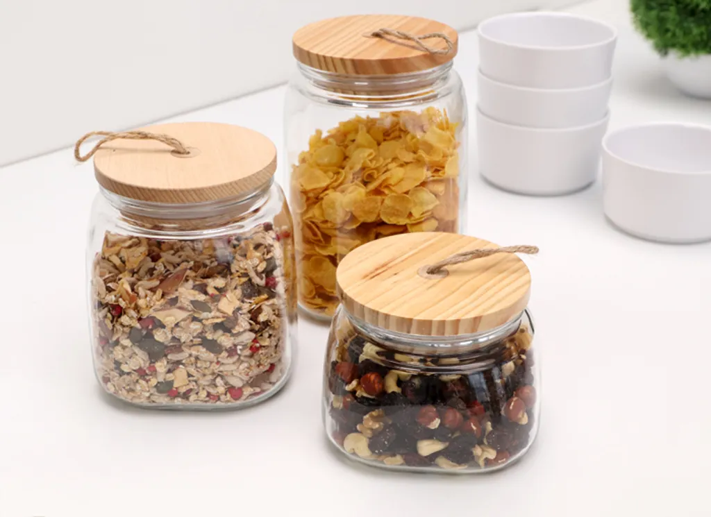 APS Vorratsglas -WOODY- /// 14 X 14 Cm, H: 21,5 Cm /// Glas, Kiefernholz, Silikon /// 2,5 Liter /// 82257 4 APS Vorratsglas -WOODY- /// 14 X 14 Cm, H: 21,5 Cm /// Glas, Kiefernholz, Silikon /// 2,5 Liter /// 82257 – Bild 4