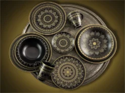 CreaTable 23588 Tafelservice Mandala Für 4 Personen, Steinzeug, Schwarz/gold (1 Set, 12-teilig) 12 CreaTable 23588 Tafelservice Mandala Für 4 Personen, Steinzeug, Schwarz/gold (1 Set, 12-teilig) -Qualitätsladen Für Geschirr 30d526b6de395a8443e5b4edde69e605