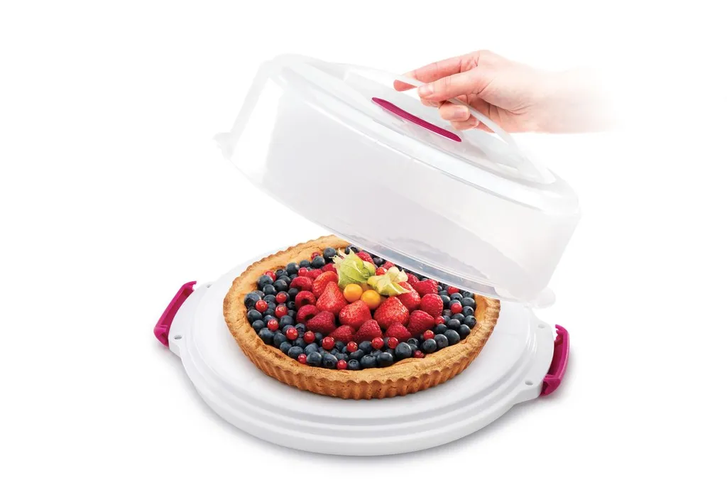 Metaltex Tortenbehälter ø36cm Höhenvers, Transparent/rot/weiß 19 Metaltex Tortenbehälter ø36cm Höhenvers, Transparent/rot/weiß – Bild 19