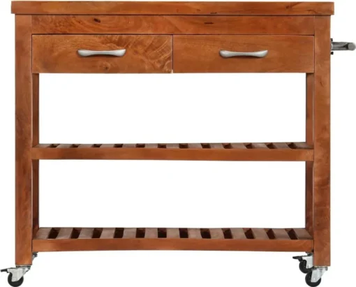 VidaXL Servierwagen 100x48x89 Cm Massivholz Akazie – Bild 3