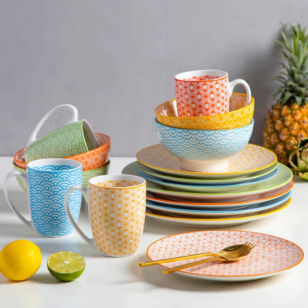 Vancasso Natsuki 16-teilig Porzellan Kombiservice, Mit Je 4 Speiseteller Ø 27 Cm, Dessertteller Ø 21,5 Cm, Müslischalen Ø 15,2 Cm Und Kaffeebecher 380 Ml 7 Vancasso Natsuki 16-teilig Porzellan Kombiservice, Mit Je 4 Speiseteller Ø 27 Cm, Dessertteller Ø 21,5 Cm, Müslischalen Ø 15,2 Cm Und Kaffeebecher 380 Ml – Bild 7
