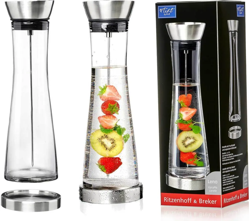 Flirt By R & B Glaskaraffe LENO Mit Fruchtspieß 1,3 Liter 4 Flirt By R & B Glaskaraffe LENO Mit Fruchtspieß 1,3 Liter – Bild 4