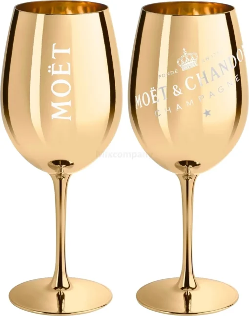 Moet & Chandon Champagne Champagner Glas Gläser Set - 2er Set Gold