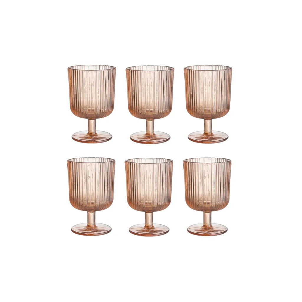 BUTLERS CHELSEA 6x Weingläser Mit Rillen 250ml 1 BUTLERS CHELSEA 6x Weingläser Mit Rillen 250ml