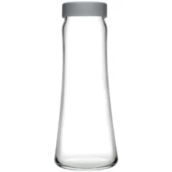 Pasabahce Karaffe Glaskaraffe Saftkaraffe Wasserkaraffe Glas Karaffe Deckel GRAU 1L KRUG