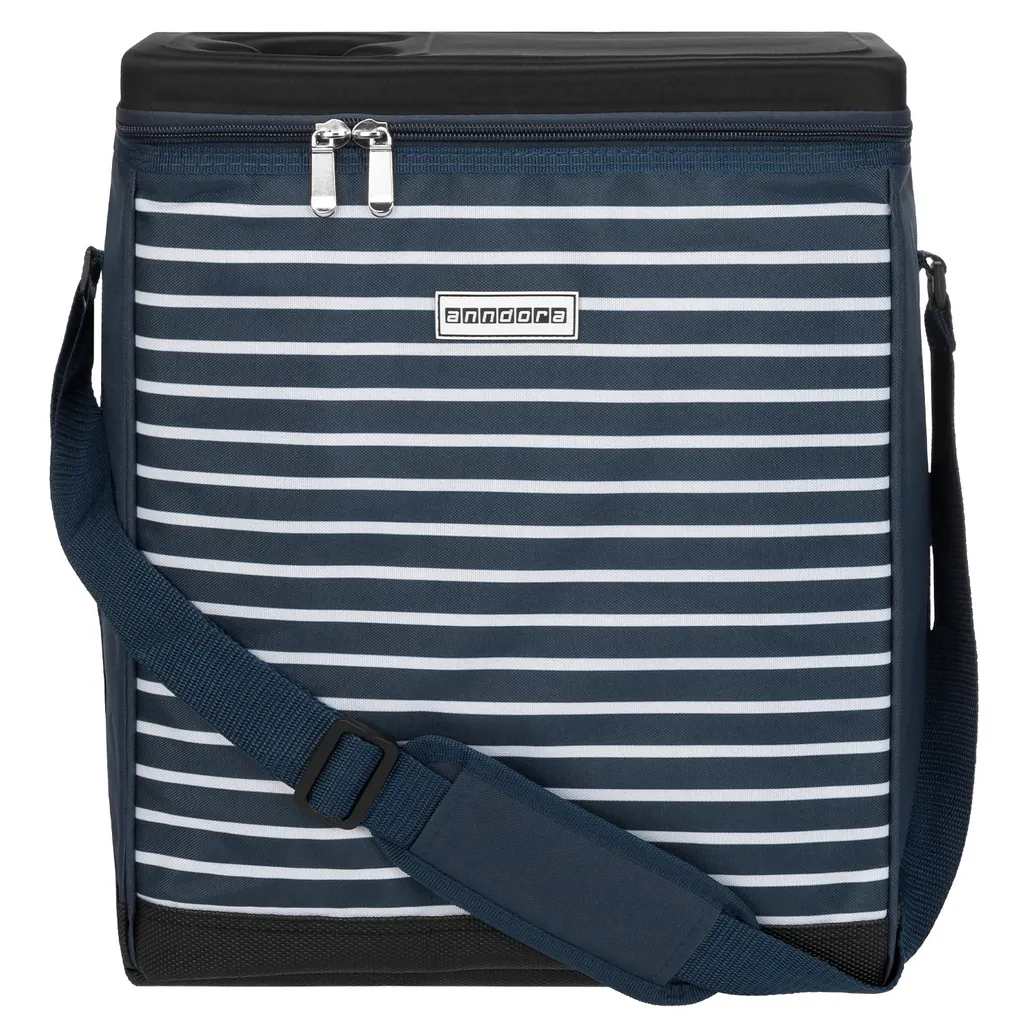 Anndora Kühltasche 32 Liter Navy Blau Weiß - Kühleinsatz -reisenthel Carrycruiser Kompatibel - Blau-weiss Gestreift 2 Anndora Kühltasche 32 Liter Navy Blau Weiß - Kühleinsatz -reisenthel Carrycruiser Kompatibel - Blau-weiss Gestreift – Bild 2