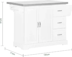SoBuy FKW41-ST Luxus-Küchenwagen Mit Edelstahlplatte Küchenschrank Sideboard Mit Erweiterbarer Arbeitsfläche Servierwagen BHT Ca.:130x91x46(+25) Cm 15 SoBuy FKW41-ST Luxus-Küchenwagen Mit Edelstahlplatte Küchenschrank Sideboard Mit Erweiterbarer Arbeitsfläche Servierwagen BHT Ca.:130x91x46(+25) Cm -Qualitätsladen Für Geschirr 3c1a00eba0391c256b02d11bc53101d2