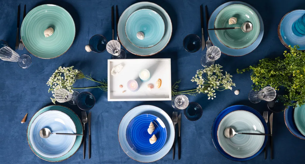 Studio Tavola Geschirr Set Ocean Blue 18-teilig 3 Studio Tavola Geschirr Set Ocean Blue 18-teilig – Bild 3