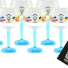 Bombay Sapphire 6er Set Ballon Glas Mit Muster Bunt Cocktail Glas Gläser Eckiger Fuß