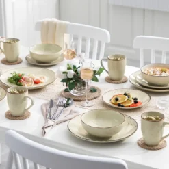 Vancasso Tafelservice Set, Navia Geschirrset Aus Steingut, 16 Teilig Kombiservice, Vintage Aussehen, Natur Design 11 Vancasso Tafelservice Set, Navia Geschirrset Aus Steingut, 16 Teilig Kombiservice, Vintage Aussehen, Natur Design -Qualitätsladen Für Geschirr 3fcc1b19b672d32cd61a0fdd8deacb1f