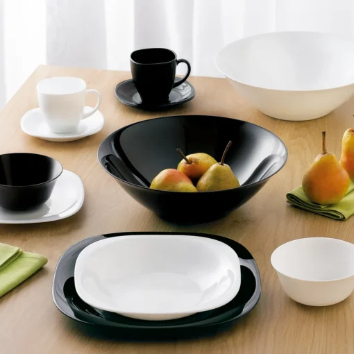 Geschirr Luminarc Carine Glas Schwarz-Weiß (19 Pcs) – Bild 2