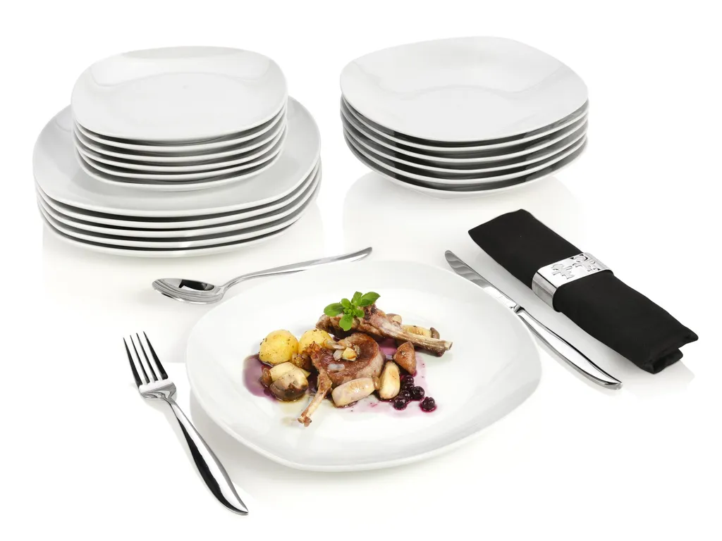 Tafelservice "Bilgola" By Sänger, 18 Teilig Für 6 Personen, Im Abgerundetem Design 1 Tafelservice "Bilgola" By Sänger, 18 Teilig Für 6 Personen, Im Abgerundetem Design
