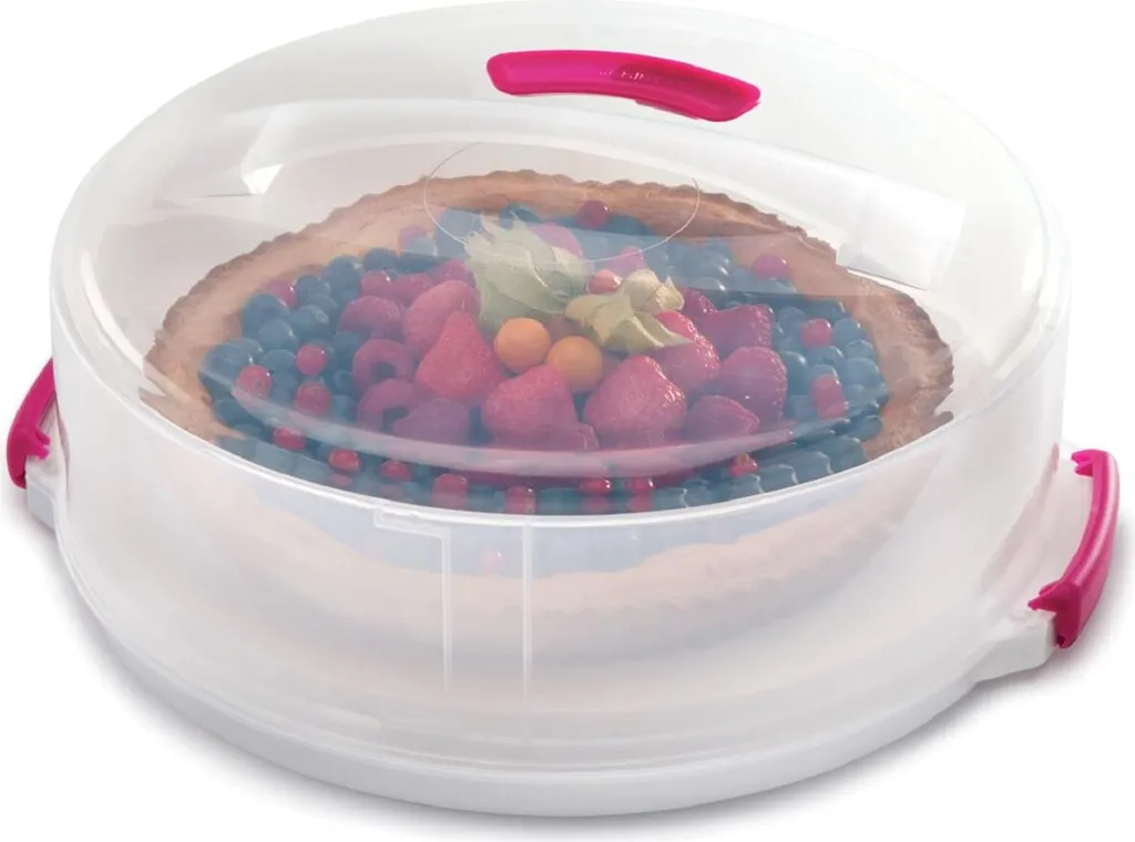 Metaltex Tortenbehälter ø36cm Höhenvers, Transparent/rot/weiß 16 Metaltex Tortenbehälter ø36cm Höhenvers, Transparent/rot/weiß – Bild 16