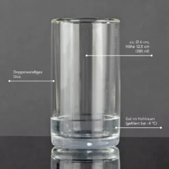 GOURMETmaxx Glas Selbstkühlend - 2er-Set Je 280 Ml -Qualitätsladen Für Geschirr 45ae31862a33d8d912ebae3800e682a8