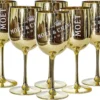 Moët & Chandon Champagnergläser Gold 6er Set Gläser Geschenkset