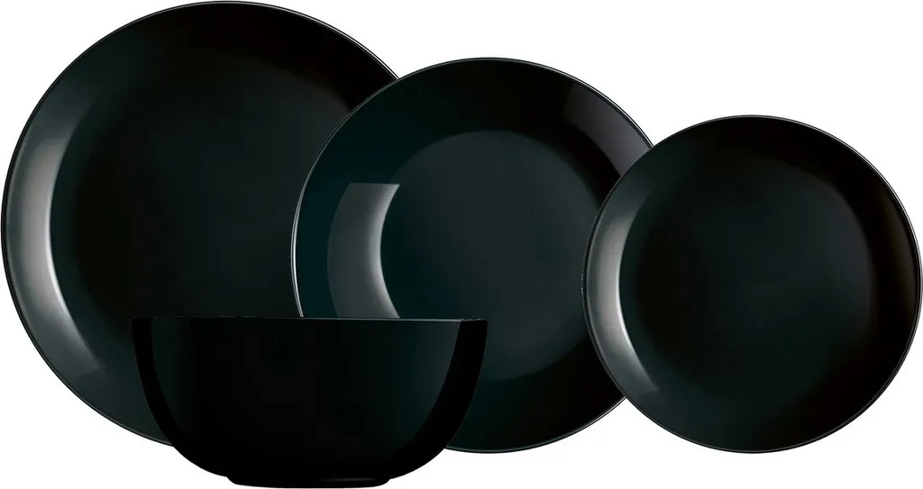 Geschirr Luminarc 9311622 Schwarz Gehärtetes Glas (19 Pcs) 1 Geschirr Luminarc 9311622 Schwarz Gehärtetes Glas (19 Pcs)
