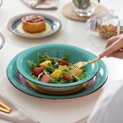Tafelservice Steingut, Vancasso ARCO 36-teiliges Kombiservice Set, Vintage Geschirrservice Mit Je 12 Speiseteller, Kuchenteller Und Suppenteller, Für 12 Personen, Regenbogen Stil 11 Tafelservice Steingut, Vancasso ARCO 36-teiliges Kombiservice Set, Vintage Geschirrservice Mit Je 12 Speiseteller, Kuchenteller Und Suppenteller, Für 12 Personen, Regenbogen Stil -Qualitätsladen Für Geschirr 46f6df9a798794b9d6fa133999f6c0b9
