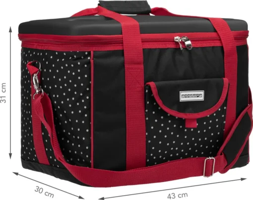 Riesige Kühltasche Picknicktasche XL Schwarz Weiß - Snövit - Schwarz – Bild 7