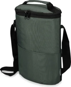 Navaris Kühltasche Für 2x Weinflasche - Kühler Tasche Für 2 Flaschen Wein Prosecco Oder 4 Bierdosen - Flaschentasche Mit Tragegurt In Grau