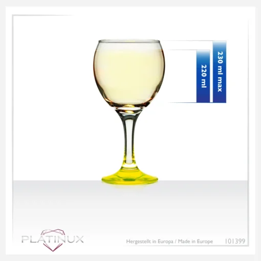 Trinkgläser Bunt Aus Glas Weingläser Mit Buntem Stiel 220ml Set 6-Teilig Getränkeglas Wasserglas Weißweingläser – Bild 3
