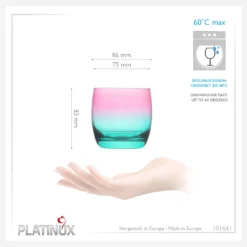 Trinkgläser Rosa-Türkis Aus Glas Bunt Set 6 Stück 200ml (max.320ml) Wassergläser -Qualitätsladen Für Geschirr 485518035fde53054af46552882e5e1a