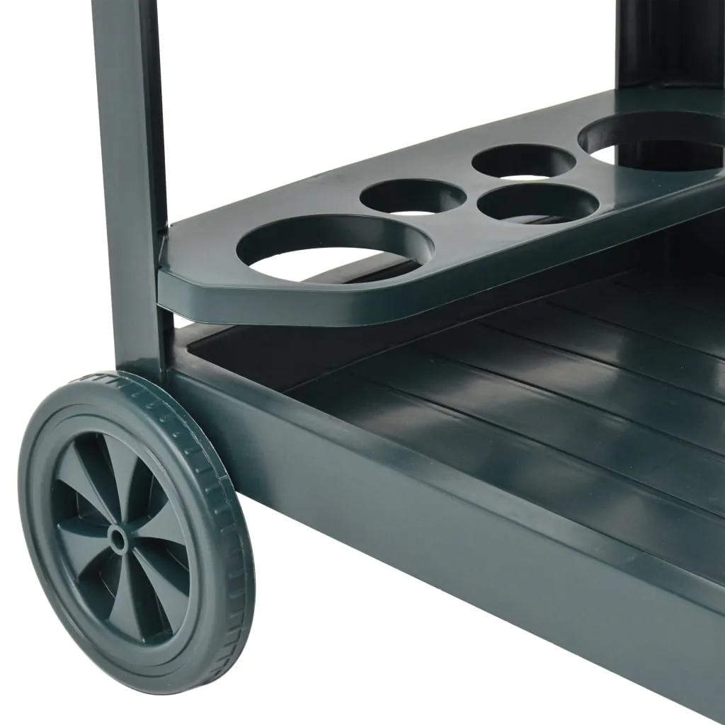 VidaXL Getränkewagen Grün 69×53×72 Cm Kunststoff 6 VidaXL Getränkewagen Grün 69×53×72 Cm Kunststoff – Bild 6