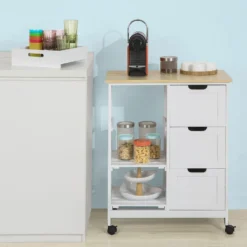 SoBuy FKW79-W Küchenwagen Servierwagen Beistellwagen Rollwagen Mit 3 Schubladen Und 3 Ablagen Weiß BHT Ca.: 68x85x38cm 10 SoBuy FKW79-W Küchenwagen Servierwagen Beistellwagen Rollwagen Mit 3 Schubladen Und 3 Ablagen Weiß BHT Ca.: 68x85x38cm -Qualitätsladen Für Geschirr 499892bfb1ee5ce5562a3248ac6e952f