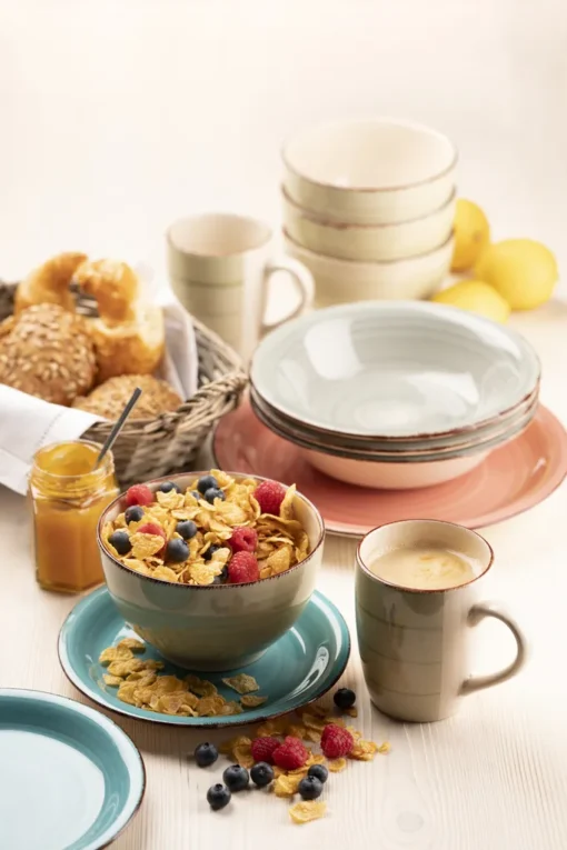 Mäser 931876 Tafelservice Lumaca Für 6 Personen, Steinzeug, Olivegrün (1 Set, 18-teilig) – Bild 6