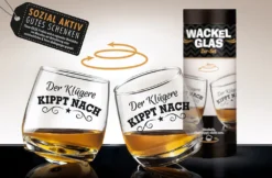 Gilde Wackelglas 2er-Set "Der Klügere Kippt Nach" Designgläser 27cl 8,8cm 5 Gilde Wackelglas 2er-Set "Der Klügere Kippt Nach" Designgläser 27cl 8,8cm -Qualitätsladen Für Geschirr 4a24f7aa132dee497d00b237132e673a