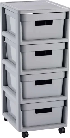CURVER Infinity - Trolley Mit 4 X 10l Vier Schubladen Auf Rädern, Trolley