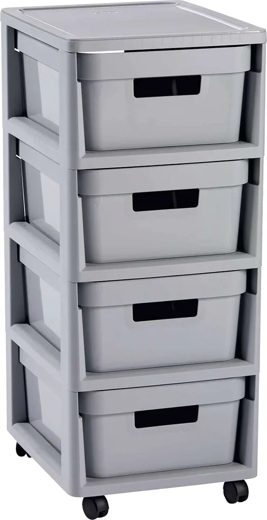 CURVER Infinity - Trolley Mit 4 X 10l Vier Schubladen Auf Rädern, Trolley 1 CURVER Infinity - Trolley Mit 4 X 10l Vier Schubladen Auf Rädern, Trolley