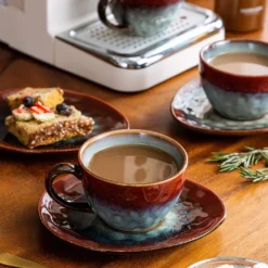 Vancasso Kaffeeservice »STARRY« 8-tlg Steinzeug Kaffeeset Mit Kaffeetasse, Untertasse -Qualitätsladen Für Geschirr 4af205bde2bf8d5a633345ea743e78d5
