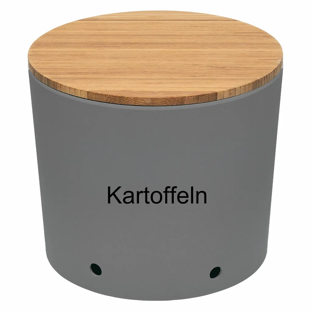 LS-LebenStil Natur Design Holz Kartoffeltopf 23x20cm Mad E In Germany Grau Silber 2 LS-LebenStil Natur Design Holz Kartoffeltopf 23x20cm Mad E In Germany Grau Silber – Bild 2