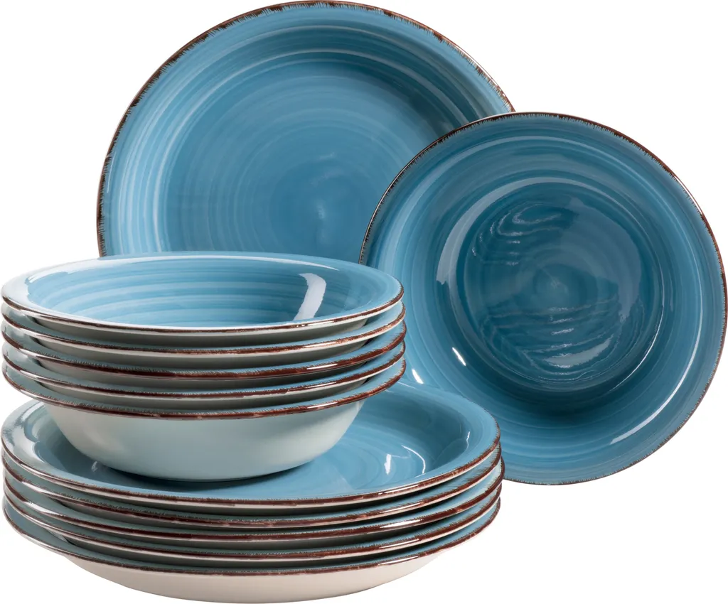 Mäser 931602 Tafelservice Lumaca Für 6 Personen, Steingut, Dunkelblau (1 Set, 12-teilig) 1 Mäser 931602 Tafelservice Lumaca Für 6 Personen, Steingut, Dunkelblau (1 Set, 12-teilig)