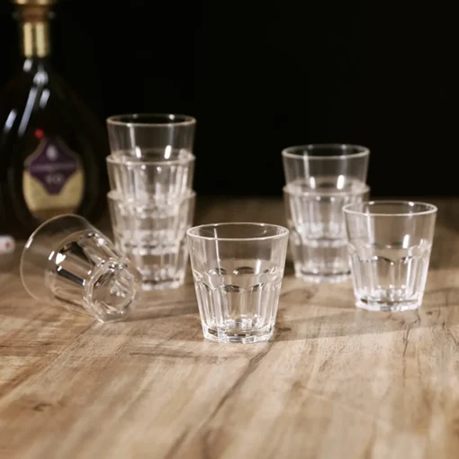 15er 170ml Whiskytasse Set Weinverkoster Bierbecher Bar Klar Acryl-Whisky-Tassen Whiskyglas – Bild 2
