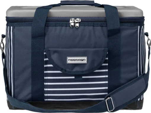 Anndora Kühltasche XL 40 Liter AHOI Mit Reissverschluss - Blau-weis-gestreift – Bild 4