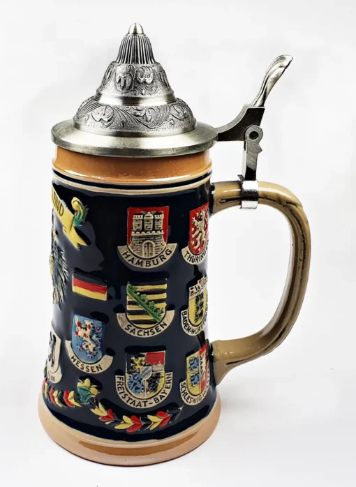 Bierkrug Mit Deckel Deutschland Bundesländer 0,5 Liter – Bild 2