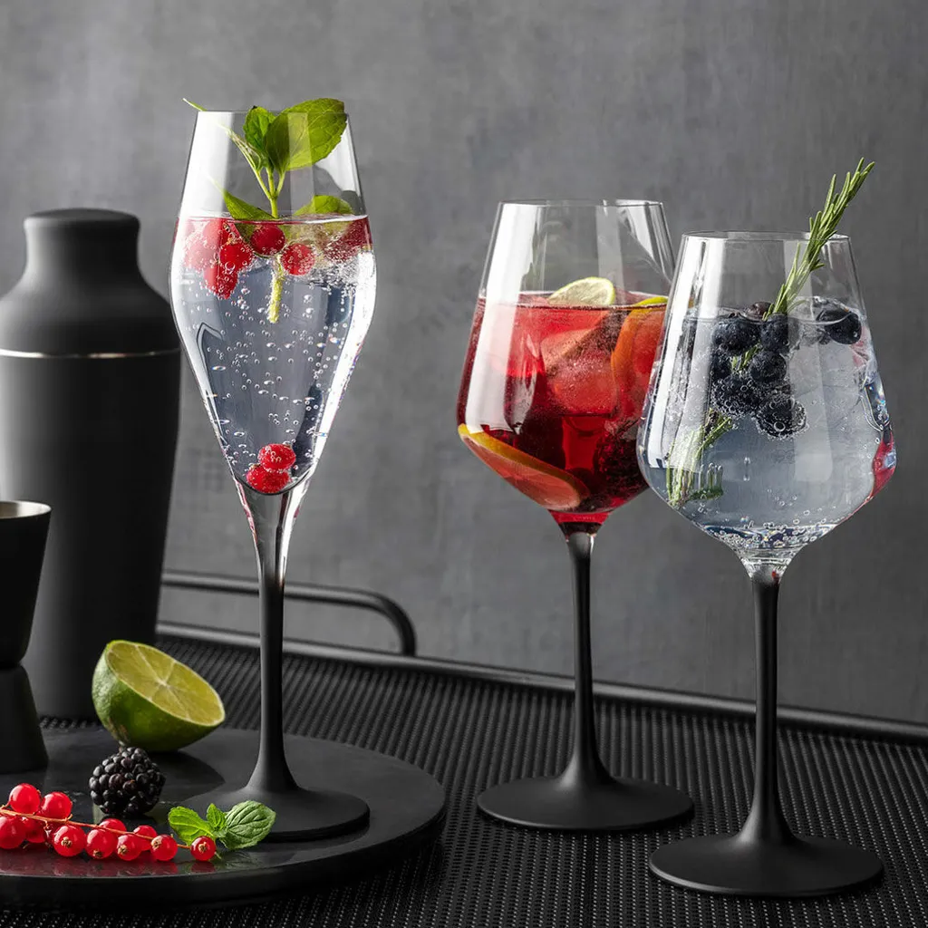 Villeroy & Boch Rotweinkelch, Manufacture Rock Klar,schwarz, 4 Tlg. 6 Villeroy & Boch Rotweinkelch, Manufacture Rock Klar,schwarz, 4 Tlg. – Bild 6