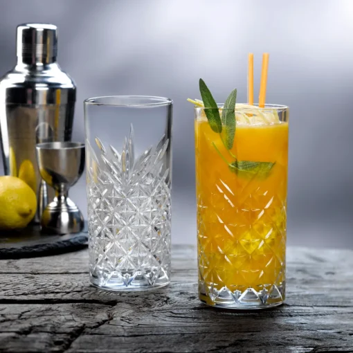 Pasabahce Timeless 520205 Longdrink Glas Wassergläser Kristall Design 4´er Set Transparent 365 Ml – Bild 14