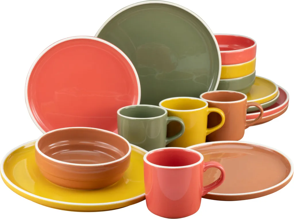 CreaTable 22899 Kombiservice Indian Summer Für 4 Personen, Steingut, Mehrfarbig (1 Set, 16-teilig) 1 CreaTable 22899 Kombiservice Indian Summer Für 4 Personen, Steingut, Mehrfarbig (1 Set, 16-teilig)