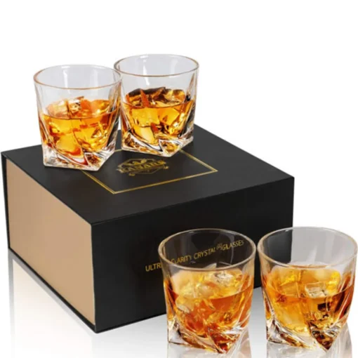 Whiskey Gläser Set Bleifrei Kristallgläser 4 Teilig 300 Ml Hochwertig Kanars – Bild 2