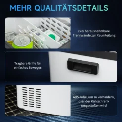 Outsunny Kühlbox Auto 30L Mit LCD-Anzeige Kompressor Autokühlschrank Elektrisch Boot Camper Reisen 12/24V DC Und 110-240V AC Weiß -Qualitätsladen Für Geschirr 512f15787aed49e73f9625cf5a84e844