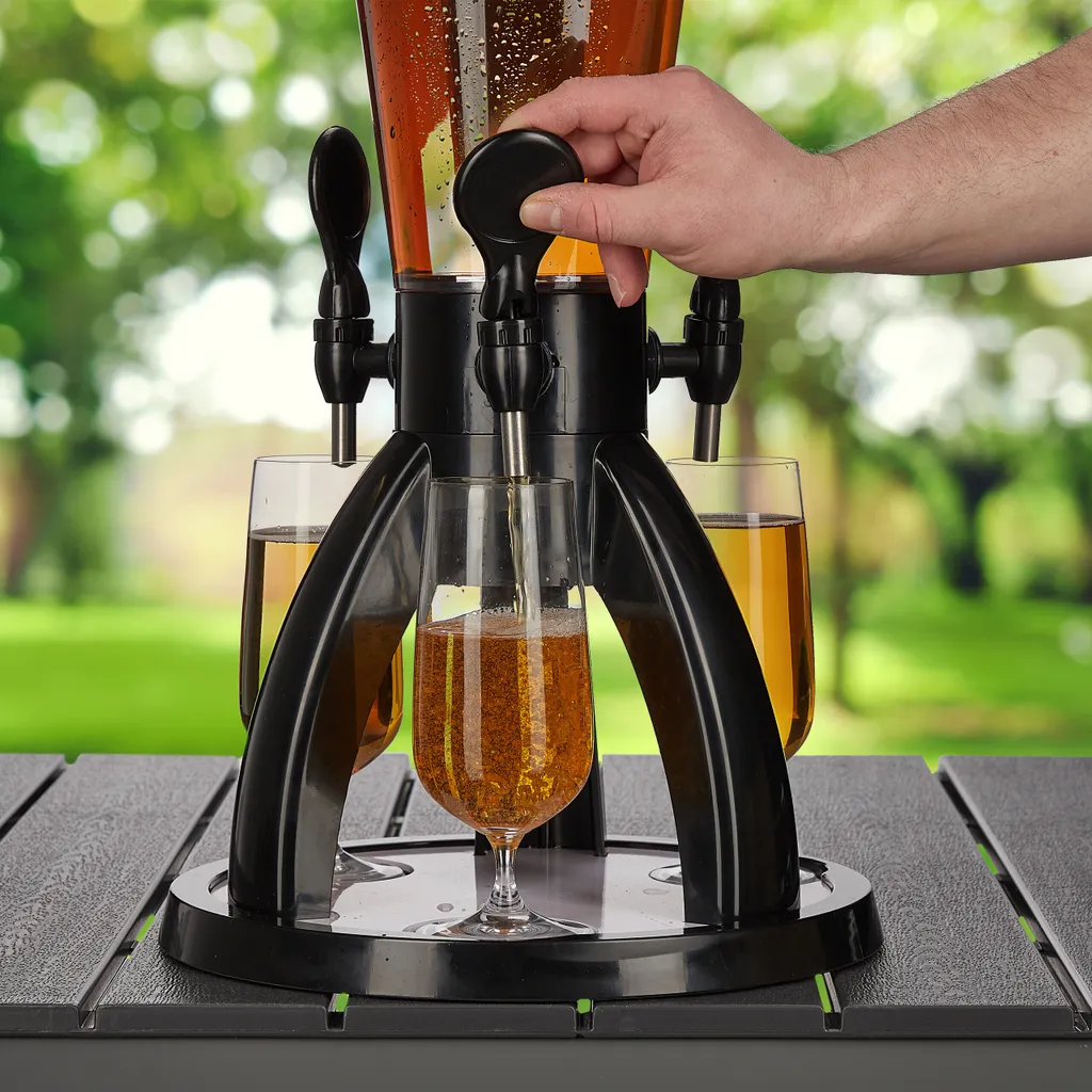 Relaxdays 4 L Biersäule Mit 3 Zapfhähnen 2 Relaxdays 4 L Biersäule Mit 3 Zapfhähnen – Bild 2