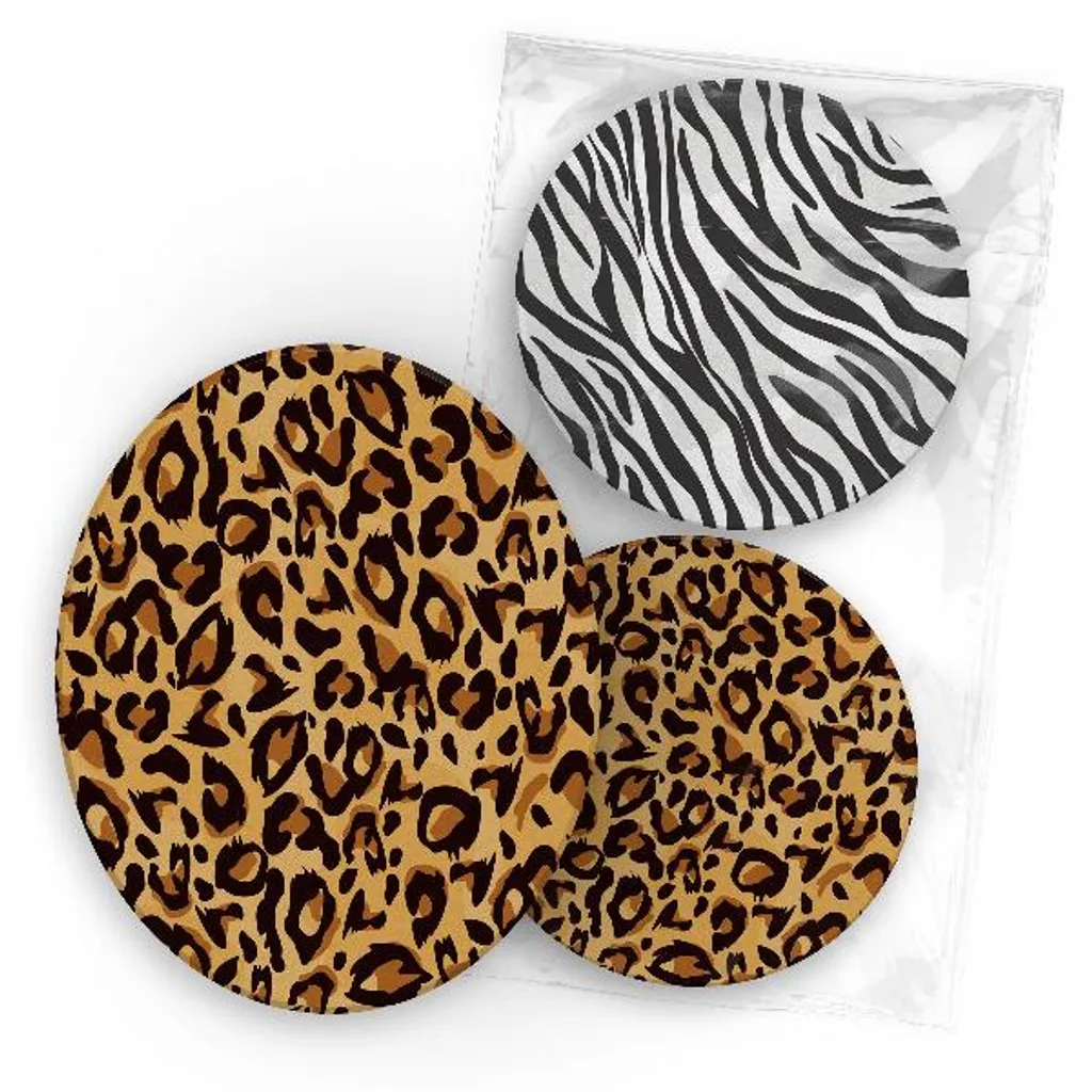 Itenga 40x Bierdeckel Rund Tiermuster Zebra Und Leopard 2 Itenga 40x Bierdeckel Rund Tiermuster Zebra Und Leopard – Bild 2