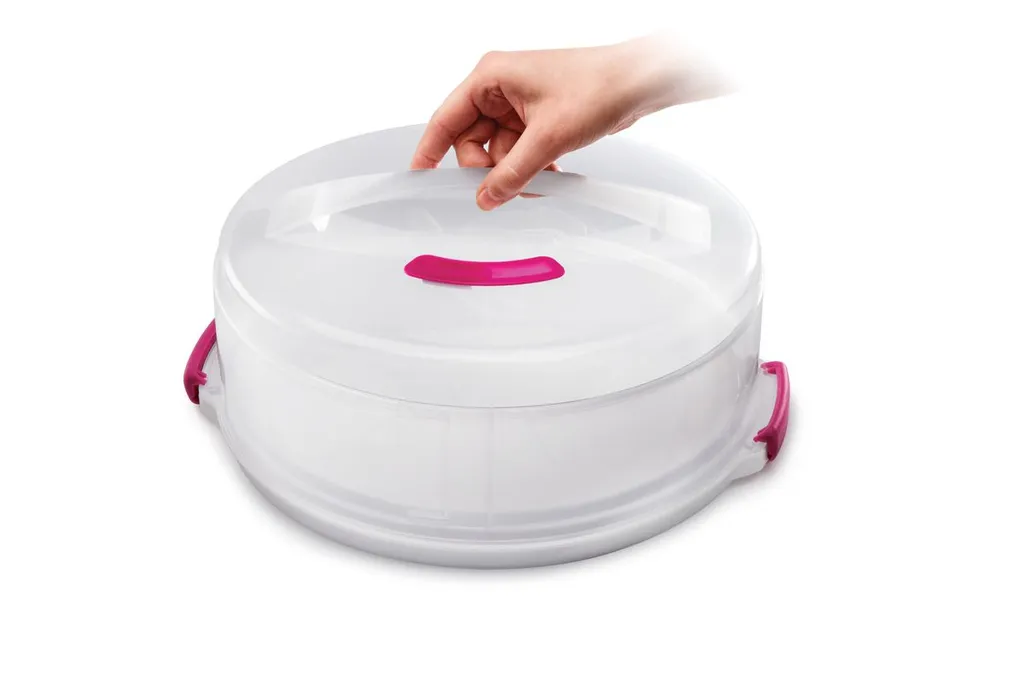 Metaltex Tortenbehälter ø36cm Höhenvers, Transparent/rot/weiß 17 Metaltex Tortenbehälter ø36cm Höhenvers, Transparent/rot/weiß – Bild 17