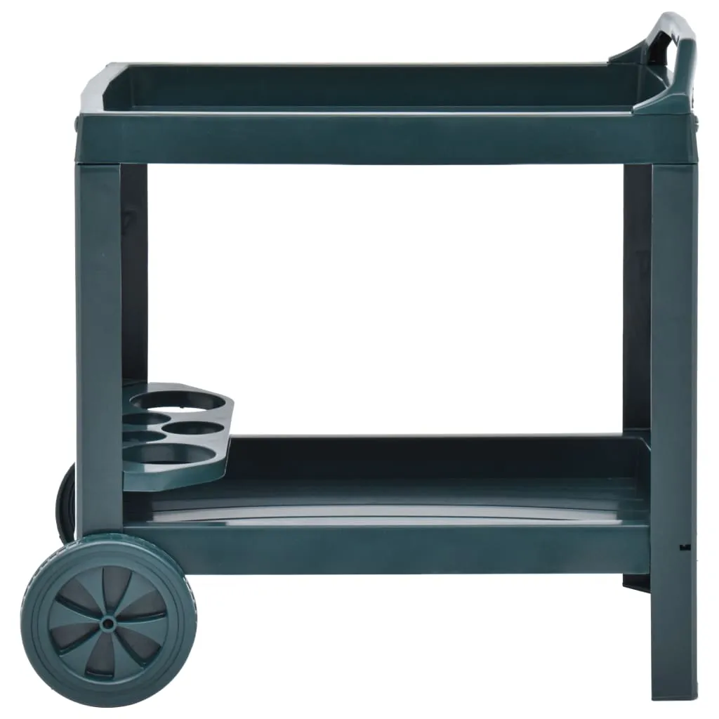 VidaXL Getränkewagen Grün 69×53×72 Cm Kunststoff 2 VidaXL Getränkewagen Grün 69×53×72 Cm Kunststoff – Bild 2