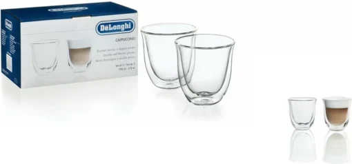 De'Longhi DeLonghi Cappuccino 2er Doppelwandiges Thermoglas – Bild 9